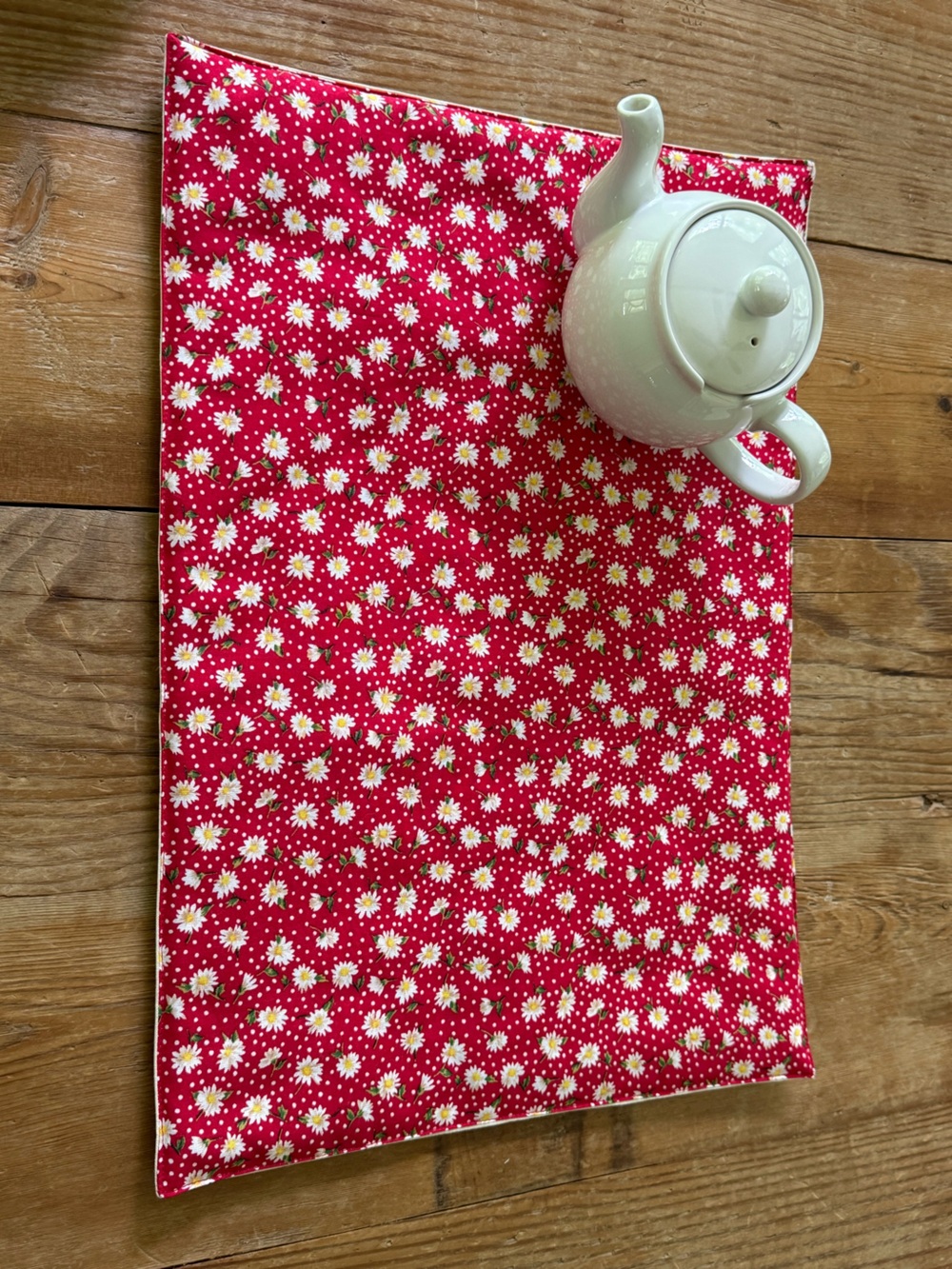 Handmade Daisy Print Placemats Set of 4 Cottagecore Farmhouse - Picture 3 of 9
